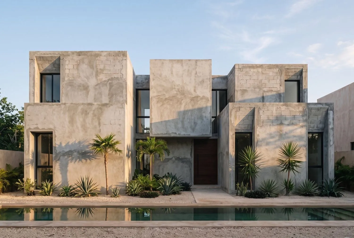 La casa en obra gris, sin acabado